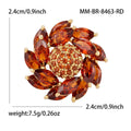 Marquise Crystal Pinwheel Flower Brooch in Six Colors view 9