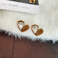 Velvet Heart Crystal Look Two Part Asymmetric Stud Earrings view 6