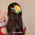 Pipe Cleaner Firework Duckbill Clip Rainbow and Pastel view 3