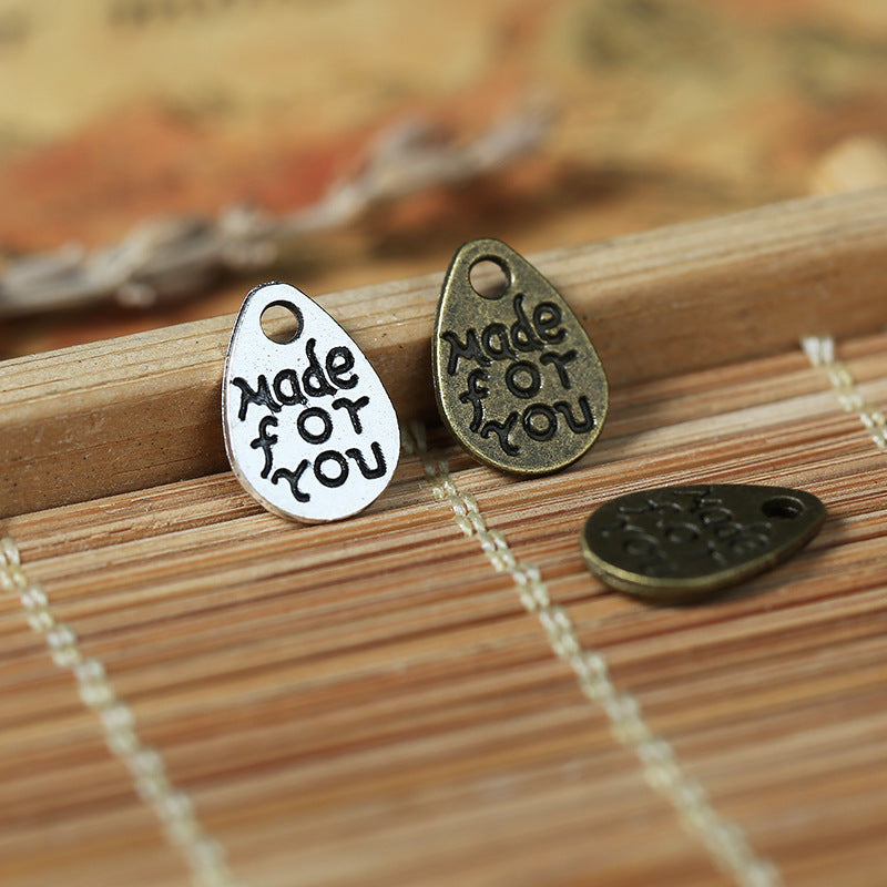 Teardrop Zinc Alloy Charm Pendant 11x8mm for DIY Jewelry