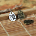 Made for You Teardrop Metal Charm in Three Finishes view 2