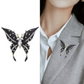 Crystal Butterfly Brooch In 2 Styles With Enamel And Crystal Details view 3
