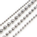 Silver Tone Stainless Steel Ball Chain in Four Bead Sizes view 5