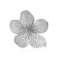 Pavé Five Petal Flower Brooch Decorative Lapel Pin view 1