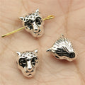 10x8x7mm 1.8g Antique Silver Zinc Alloy Leopard Loose Metal Beads for Bracelet Necklace DIY Jewelry Making