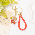 Rhinestone Ram Sheep Keychain Coin Charm Braided Cord Options view 1
