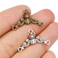 Leafy Three-Loop Connectors In 2 Styles For Jewelry Making view 5