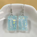 Resin Candy Packet Sweet Glitter Drop Earrings 7 Colors view 9