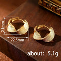 Gold Tone Textured Twist Hoop Earrings Polished Metal Jewelry view 4