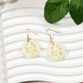 Gold or Silver Lotus Root Slice Drop Earrings with Random Option view 6