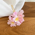 Fabric Flower Gold Fork Hair Stick Pins Six Colors view 8
