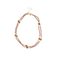 Layered Beaded Necklace in Brown and Gray Colorways view 5