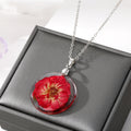 Clear Resin Daisy Dried Flower Pendant Necklaces Five Colors view 6