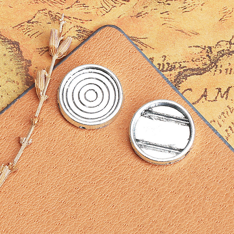 Vintage Alloy Bead Cabochon Tray Pendant Base