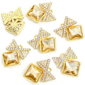Star Frame Square Crystal Metal Charms, 20 Colorways view 10
