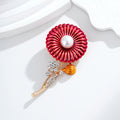 Red Daisy Enamel Metal Brooch Pin for Jackets and Lapels view 4