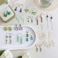Assorted Multi-Style Pearl Stone Flower Drop Earrings 16 Variants view 1