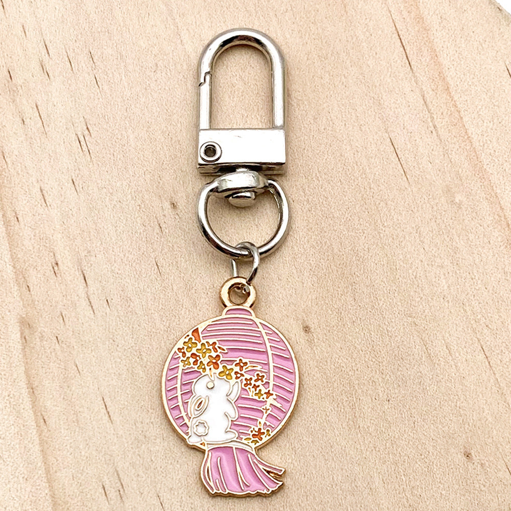Zinc Alloy Moon Rabbit Chang'e charm pendant for DIY bracelet earring keychain making