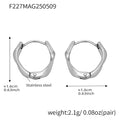 Twisted Irregular Geometric Mini Huggie Hoops Gold Steel view 7