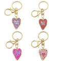 Heart Charm Keychains Featuring White Heart Across 18 Pictured Variations view 5