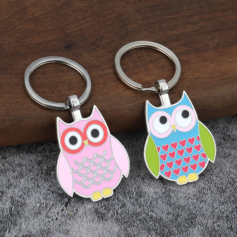 Cartoon Owl Enamel Zinc Alloy Keychain Gift Accessory