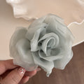 Sheer Organza Rose Flower Hair Claw Clips 2 Colors view 2