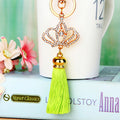 Crown Tassel Keychains with Optional Plush Pom Pom in Twenty Options view 10
