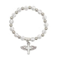 Winged Cross Bead Stretch Bracelets Six Colors Gold Spacers view 10