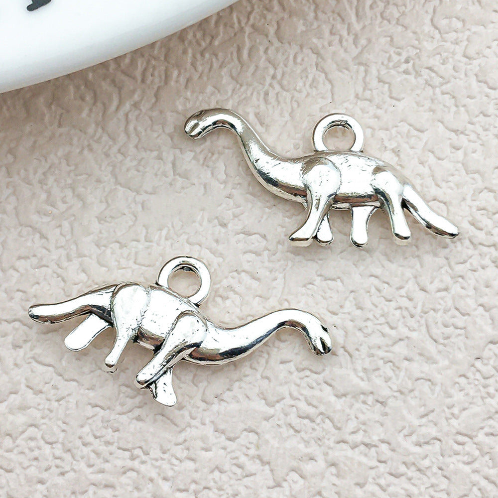 Enamel Zinc Alloy Cartoon Dinosaur Charm Pendants for DIY Necklace Keychain Jewelry