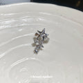 Silver Tone Crystal Shooting Star Ear Cuff Decorative Jewelry view 2
