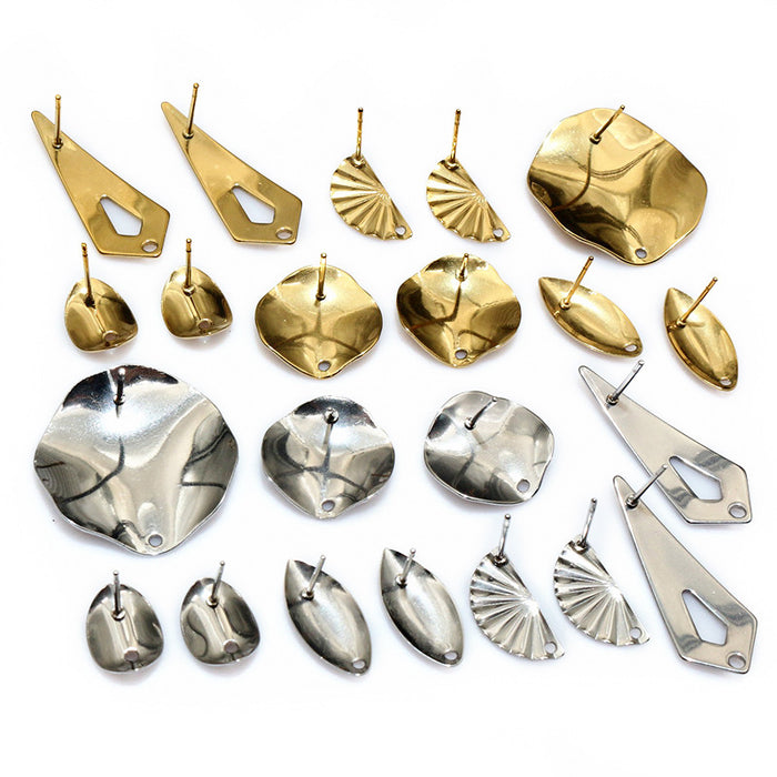 Geometric Stud Earring Components in Fourteen Designs