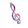 Treble Clef Music Note Metal Charm Pendant Two Finishes view 5