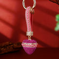 Pearl Band Crystal Heart Keychains in Fourteen Strap and Plain Colors view 7