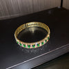 Green Baguette Bangle
