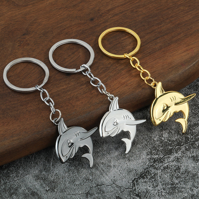 Ocean Animal Shark Zinc Alloy Keychain Gift Pendant Accessory