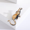 Black Cat Brooch In 1 Style With Polished Metal Details view 4