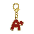 Red Enamel A Plus Grade Charm Keychain Gold Lobster Clasp view 5