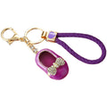 Jeweled Bow Shoe Keychains with Plain and Braided Strap Options view 5