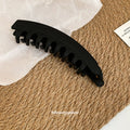 Matte Curved Banana Hair Clips Cream and Black Two Colors view 4