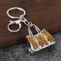 Rhinestone Handbag Keychain With Split Ring And Lobster Clasp view 3