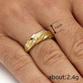 Streamlined Leaf Clear Stone Ring In Gold And Silver Tones view 4