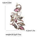 Crystal Phoenix Brooch in Blue and Pink for Jackets, Coats, and Scarves view 7