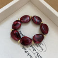 Irregular Acrylic Oval Bead Stretch Bracelets 8 Colors view 7