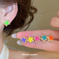 Colorful Star Stud Earrings Available as Singles or Twelve Piece Set view 4