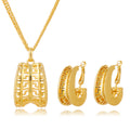 Gold Tone Gold Jewelry Assortment Sixteen Designs Metal Necklace and Earring Set view 7