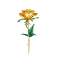 Red Green Rose Enamel Two Designs Metal Brooch Pin view 7