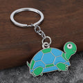 Colorful Turtle Metal Keychain With Split Ring, 12 Color Styles view 3