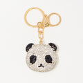 Rhinestone Panda Head Keychain Gold Hardware Many Options view 5