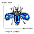 Faceted Crystal Bee Metal Brooch in Six Jewel Colors view 11