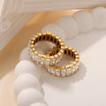 Gold Full Eternity Baguette Clear Stone Band Rings view 4